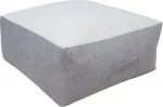 Home4you Tumba LAMB BAG, 80x80cm, h30cm, valge/helehall, 100% pol&uuml;ester, kangas-323/321