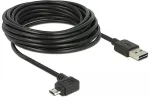 DeLOCK Kabel EASY-USB 2.0 Typ-A Stecker > EASY-USB 2.0 Typ Micro-B Stecker gewinkelt links / rechts 5 m schwarz