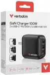 VERBATIM Mini GaN Charger 3 Port 100W (EU/UK/US)