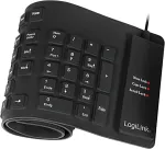 Klaviatuur LogiLink | Flexible waterproof Keyboard USB + PS/2 | ID0019A | Flexible keyboard | Wired | DE | Black