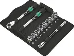 Wera 8006 SC 1 Zyklop Hybrid Ratchet set 1/2 drive metric