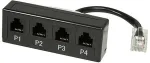 Logilink Modular Adapter 4 Port Telephone Splitter 1*R45 / 4*RJ11