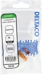 DELTACO Cat6A Keystone jack, toolless, plastic white/orange / MD-123