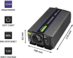 QOLTEC Voltage converter 600W,1200W MS Wave