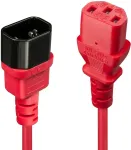 Lindy IEC-Netzverl&auml;ngerung C14 - C13 rot 0.5m