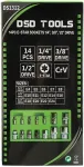 DSDTOOLS 14 TK E-T&Auml;HEKUJU PEADE KOMPLEKT 1/4", 3/8", 1/2" DS1312