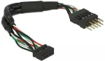 DELOCK Kabel USB 2.0 Pfostenbuchse 2,00 mm 10 Pin > USB 2.0 Pfostenstecker 2,54 mm 10 Pin 12 cm