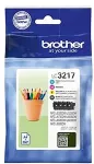 Tooner Brother LC 3217 Value Pack Sort Gul Cyan Magenta 550 sider Bl&aelig;k