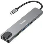 EQUIP Adapter USB-C -> HDMI.GbE.3xUSB3.2 Gen1.SD/TF.PD 100W