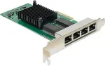 V&otilde;rgukaart Inter-Tech Gigabit PCIe Adapter Argus ST-7238 x4 i350Chips. retail