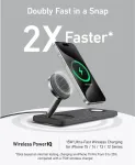 ANKER MagGo - Induktive Ladematte - 3-in-1 + AC-Netzteil - 25 Watt - Apple Fast Charge, IQ - Schwarz (B25M1311)
