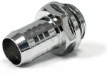 BitsPower Anschluss gerade G1/4 Zoll AG auf 10mm ID - silber gl&auml;nzend