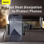 BASEUS autosisene juhtmevaba laadija ja telefonihoidja tagaistmele 15W Black (WXHZ-01)