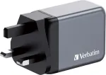 VERBATIM GNC-65 GaN Charger 3 Port 65W USB A/C (EU/UK/US)
