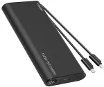 Veger Powerbank 25000 mAh 130 W PD QC 3.0 USB-A USB-C Black koos USB-C ja Lightning kaablitega