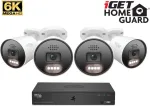 IGET HGNVK88604 - MegaHD 6K PoE SMART camera set, 8CH NVR + 4xIP 6K camera, sound, AI detection