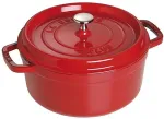STAUB Round Cast Iron Pot - 3.8 ltr, Red