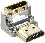 Lindy CROMO Down - Rechtwinkliger Adapter - HDMI - HDMI, 19-polig (W) - HDMI, 19-polig (M) - abgeschirmt (41505)