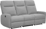 Home4you Diivan KATY 3-kohaline elektriline recliner, helehall