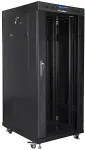 LANBERG 19 inch installation cabinet, standing, 27u 800x1000 black, lcd glass door (flat pack)