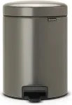 Brabantia Pedal Bin newIcon Round Platinum