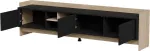 Cama MEBLE Cama RTV PORTO 3D cabinet 190x38x50 oak/black