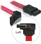 Delock SATA 3 Gb/s Kabel gerade auf oben gewinkelt 22 cm rot
