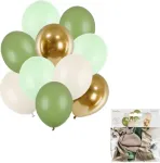 PartyDeco &otilde;hupall, 10 tk, 27-30 cm, roheline, kuld, kreem