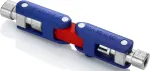 KNIPEX DoubleJoint control cabinet wrench, socket wrench (blue/red, total arm length 97mm)