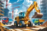 Trefl puzzle Backhoe loader tractor 60 pcs