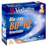 Toorikud VERBATIM Bluray 25GB 5pcs Jew.C 2x Withe Blue Surface