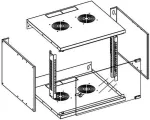 TECHLY Wall Rack Cabinet 19 6U prof. 450 Grey Assembled" I-CASE EL-1006G45