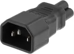 DELTACO toiteadapter, IEC 60320 C14 kuni IEC 60320 C5, 250V / 2.5A, vastus