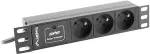 Lanberg PDU-03E-0200-IEC-BK power distribution unit (PDU) 3 AC outlet(s) 1U Black