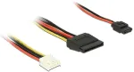 DELOCK - Netzteil - interne Stromversorgung, 4-polig (R) bis SATA Leistung, Slimline SATA Leistung (R) - 24 cm (84932)