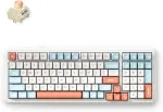 Klaviatuur No name MCHOSE K99 V2 keyboard Gaming USB + RF Wireless + Bluetooth Orange, White