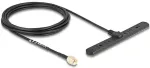 DeLOCK 5G LTE Antenne SMA Stecker 3 dBi omnidirektional starr mit Anschlusskabel RG-174 3 m Klebemontage outdoor schwarz