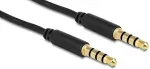 DELOCK Klinkenkabel 3,5 mm 4 Pin Stecker zu Stecker 5 m schwarz
