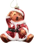 Home4you J&otilde;uluehe JOY BEAR SANTA 10.5cm, klaas