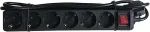 M-CAB SOCKET STRIP 6S PVC 1.5M BK ECO 16A/3680W