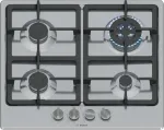 Pliidiplaat Bosch Serie 4 PGH6B5K90 hob Stainless steel Built-in 60 cm Gas 4 zone(s)