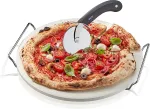 Gefu Set: pizza cutter + stone with round stand DARIOSO