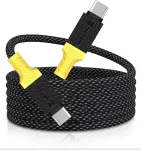 Tactical MagRope USB-C/USB-C 1m juodos ir geltonos spalvos