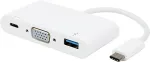 Vivanco adapter USB-C - VGA 3in1, valge (34294)