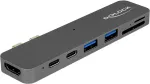 DELOCK 87740 laptop dock/port replicator Wired Thunderbolt 3 Grey