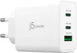 J5CREATE 65W GAN USB-C 3-PORT CHARGER EU WHITE