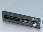 Kaardilugeja Akasa Internal Card Reader - Kartenleser - 8,9 cm (3.5 ) (CF I, CF II, MS PRO, Microdrive, MMC, SD, MS Duo, xD, TransFlash, MMCmobile, microSD, SDHC, MS Micro, microSDHC, xD Type H, xD Type M) - USB2.0 (AK-ICR-07)