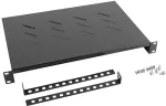 LANBERG 19" fixed shelf 1U/483x300mm, max load capacity up to 25kg | AK-1004-B | Black