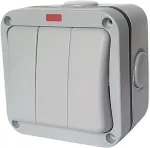 Noname Weatherproof Switch, 3 Gang, IP66, EU