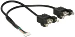 DELOCK - USB-Kabel intern auf extern - 8-poliger USB2.0-Header (W) bis USB (W) - 25cm (USB/USB2.0) - Schwarz (84839)